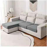 BYSURE Sofahusse, wasserfest elastischer Sofa-Sitzbezug mit 3DMuster grau