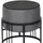 [en.casa] Hocker Tas 38 x 38 x 38 cm Dunkelgrau