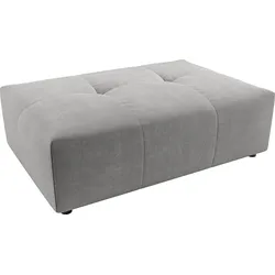 Polsterhocker 3C CANDY "Yoshy", grau (platin), B:120cm H:41cm T:83cm, 100% Polyester, Hocker, Passend zur Serie Yoshy