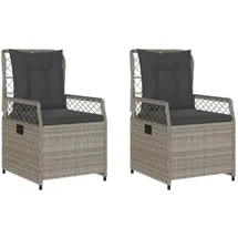 vidaXL Gartensessel 58 x 67 x 34 cm hellgrau 2 St.