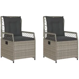 vidaXL Gartensessel 58 x 67 x 34 cm hellgrau 2 St.