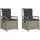 vidaXL Gartensessel 58 x 67 x 34 cm hellgrau 2 St.