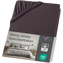 nyvi Spannbettlaken DreamScience Heavy Jersey 120 x 200 - 130 x 200 cm Braun