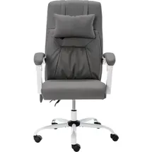 vidaXL Massage-Bürostuhl Kunstleder Grau