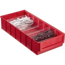 Allit 456551 Sichtlagerkasten (L x B x H) 400 x 185 x 81mm Rot 1St.