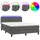 vidaXL Boxspringbett 140 x 200 cm Dunkelgrau