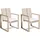 Beliani Azzanello Gartenstuhl 2er Set 0 x 0 x 0 cm hellbraun/cremeweiß