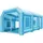 Vevor Aufblasbares Zelt aufblasbares Spritzkabinenzelt individuelles Zelt 8 x 4 x 3 m, aufblasbares Lackierkabinenzelt, Autolackierkabine, riesige Arbeitsstation, 210D Oxford-Gewebe mit 2 Gebläsen