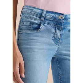 Cecil 3/4 Slim Leg Jeans im Casual Fit Light Blue Washed 34 - 34W / 22L
