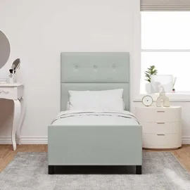 vidaXL Boxspringbett 90 x 200 cm Hellgrau