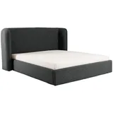 ks home concept Polsterbett 160 x 200 cm H4 Schwarz