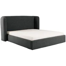 ks home concept Polsterbett 160 x 200 cm H4 Schwarz
