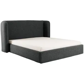ks home concept Polsterbett 160 x 200 cm H4 Schwarz