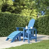 vidaXL Adirondack-Gartentisch Meeresblau 38x38x46 cm HDPE