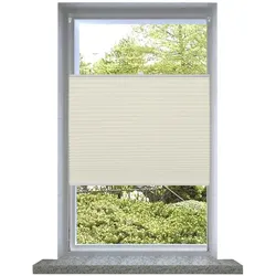 vidaXL Plissee Rollo Jalousie Plisseerollo 90x150cm Creme