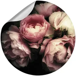 mySPOTTI Vliestapete »Rosa«, Blumenmuster, rosa/schwarz, matt