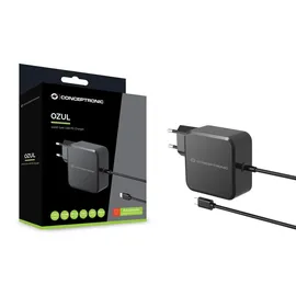 Conceptronic OZUL05BE 100W GaN USB PD Charger Built-in USB-C Netzteil