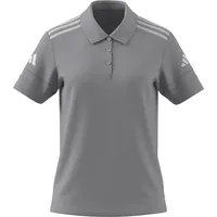 Adidas Damen SQUADRA25 Cotton Polo, Team Light Grey/White, XXL