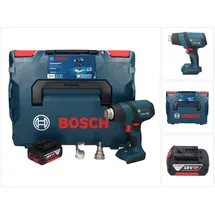 Bosch Professional Akku Heissluftgebläse 18 V 300° C / 500° C + 1x Akku 5,0 Ah + L-Boxx -