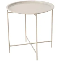 Boltze Tabletttisch/Beistelltisch aus Metall schlicht beige 46 cm von Boltze