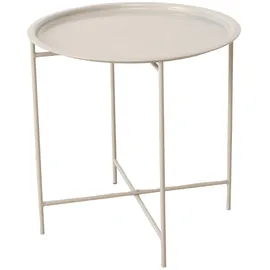 Boltze Tabletttisch/Beistelltisch aus Metall schlicht beige 46 cm von Boltze