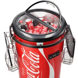 Salco SPC-55CC Coca Cola Party-Cooler Kühlschrank (50 l, 830 mm hoch, Rot)