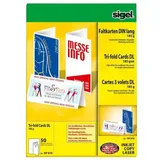 Sigel Faltkarten DIN lang blanko DP810 50 Stück weiß, 22x11 cm