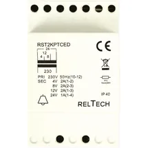 Reltech Reltech, Sicherheitstransformator RST2PTCED, 4-8-12-24V/2-2-2-1A
