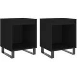 vidaXL Nachtschrank 2 Stk. 40 x 35 x 50 cm Schwarz