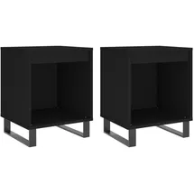 vidaXL Nachtschrank 2 Stk. 40 x 35 x 50 cm Schwarz