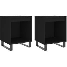 vidaXL Nachtschrank 2 Stk. 40 x 35 x 50 cm Schwarz