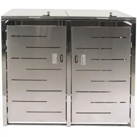 Proregal Mülltonnenbox 116,5 x 131 x 80 cm silber