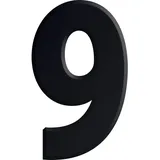 Kirsten Ziffern selbstklebend, 0-9 Aluminium schwarz eloxiert