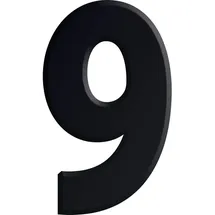 Kirsten Ziffern selbstklebend, 0-9 Aluminium schwarz eloxiert