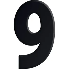 Kirsten Ziffern selbstklebend, 0-9 Aluminium schwarz eloxiert