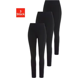 H.I.S Leggings, (Packung, 3 tlg.), für Sport und Freizeit, Gr. 36/38 - N-Gr, schwarz, , 33592067-36 N-Gr