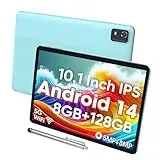 weelikeit 10-Zoll-Android-Tablet, 128 GB Speicher (erweiterbar auf 1 TB), 6000-mAh-Akku, 5G WiFi 6, Bluetooth 5.0, 8-MP- + 5-MP-Dualkameras, Kinder und Familie