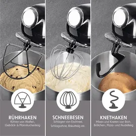 GOURMETmaxx Küchenmaschine schwarz