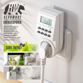 Bearware 2x Zeitschaltuhr mit 1,5 LCD-Display 8 konfigurierbare Schaltprogramme
