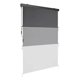 Tectake Senkrechtmarkise 15 x 12 cm Schwarz Aluminium