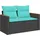 vidaXL Gartensofa-Set 12-tlg. schwarz