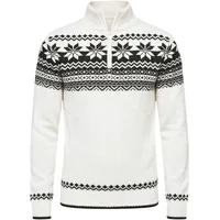 Brandit Textil Troyer Norweger Pullover Weiß M