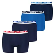 Puma Boxershorts Everyday Multi Logo 4er Pack Blau / Mehrfarbig M