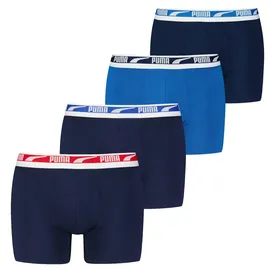 Puma Boxershorts Everyday Multi Logo 4er Pack Blau / Mehrfarbig M