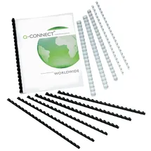 Q-Connect Plastikbinderücken 8 mm, für 45 Blatt, weiß 100 Stück