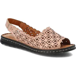 Pinke Sandalen Artiker Modische Damenschuhe aus Leder, 39