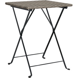 vidaXL 3-tlg Bistro-Set Klappbar Grau Poly Rattan