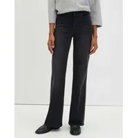Someday Damen Flared | Long Flared Jeans Carie French aus stretchigem BCI Cotton Mix Raven Black, 42 - 42W