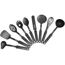 STONELINE® 9-tlg Küchenhelfer Set, Kunststoff, mit praktischer Stütze, für Antihaft Kochgeschirr