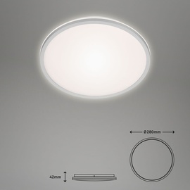 Briloner LED Deckenleuchte Ø 28 cm 15W 1500lm silber